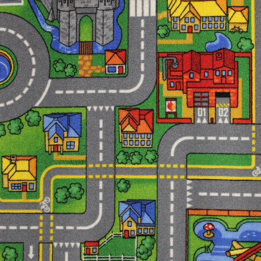 Tappeto per bambini PLAYTOWN 120x170 cm multicolore/città
