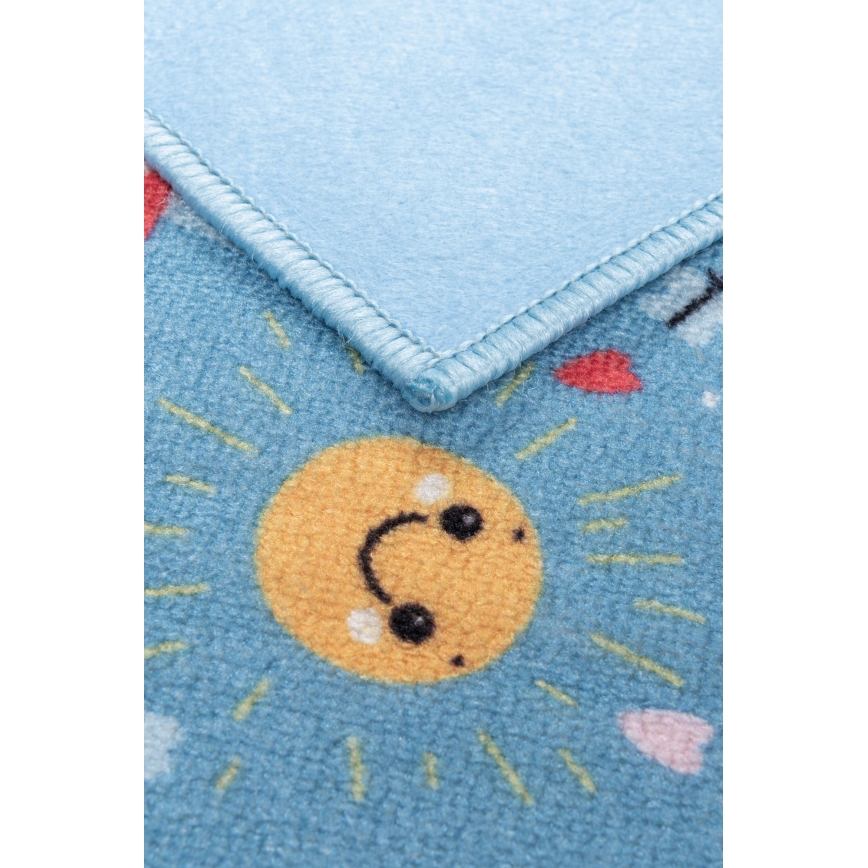 Tappeto per bambini STELLA STREETS 100x150 cm blu/città