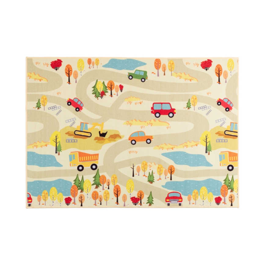 Tappeto per bambini STELLA STREETS 120x170 cm beige/città
