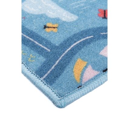 Tappeto per bambini STELLA STREETS 120x170 cm blu/città