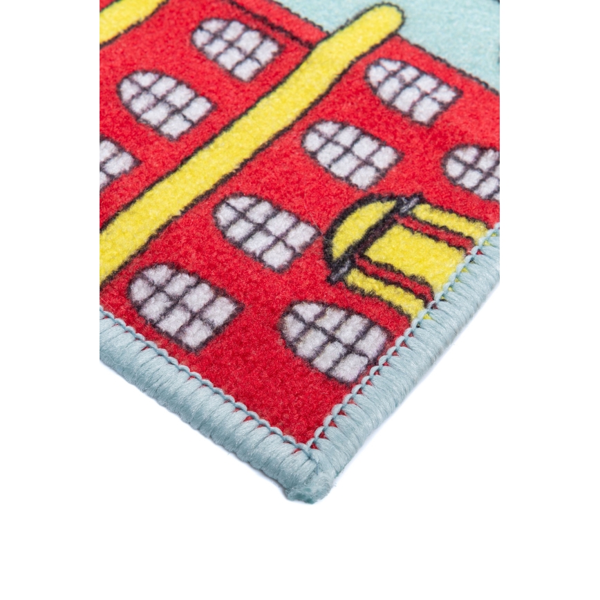 Tappeto per bambini STELLA STREETS 80x100 cm turchese/città