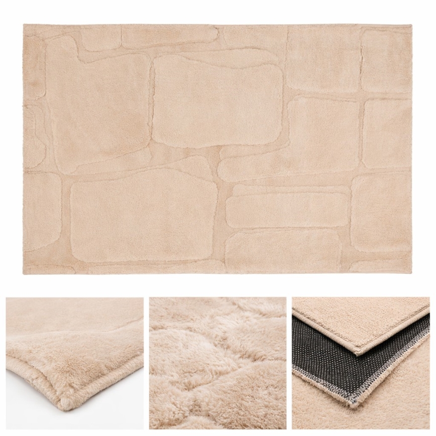 Tappeto RABBIT 3D 80x150 cm beige