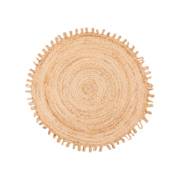 Tappeto rotondo in juta naturale JUTA 100 cm beige
