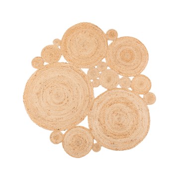 Tappeto rotondo naturale JUTA 140 cm beige