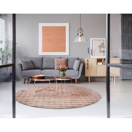 Tappeto rotondo RABBIT BUBBLE Ø 160 cm beige