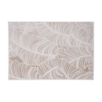 Tappeto SALAMANCA 120x170 cm beige/bianco, motivo a foglie