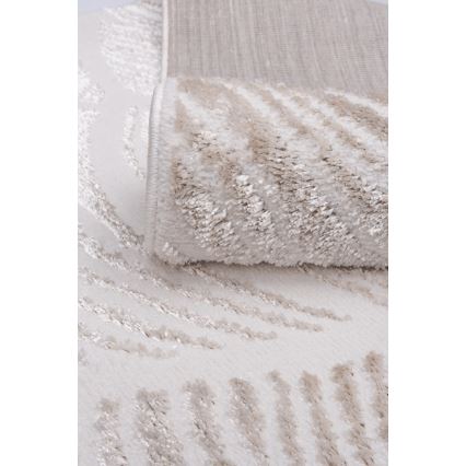 Tappeto SALAMANCA 120x170 cm beige/bianco, motivo a foglie