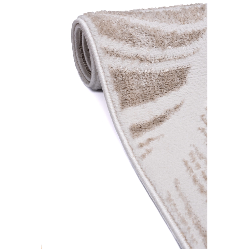 Tappeto SALAMANCA 120x170 cm beige/bianco, motivo a foglie