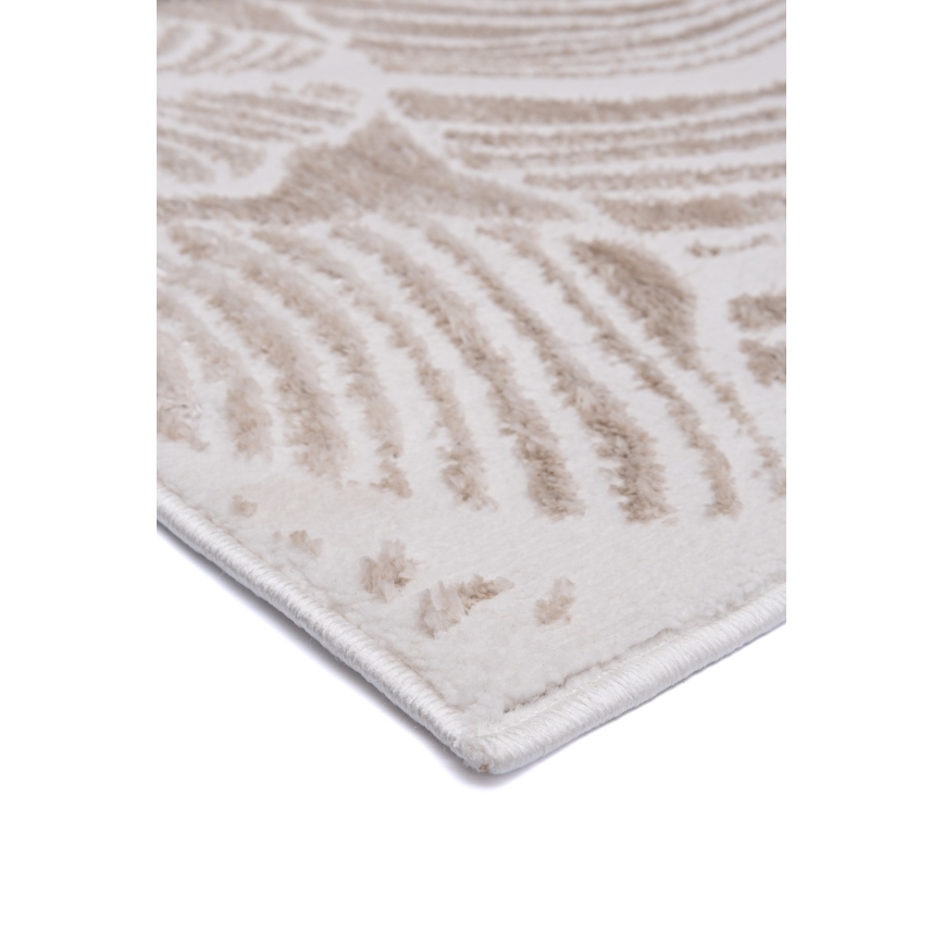 Tappeto SALAMANCA 120x170 cm beige/bianco, motivo a foglie