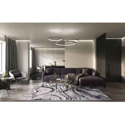 Tappeto STONE 80x140 cm grigio/antracite