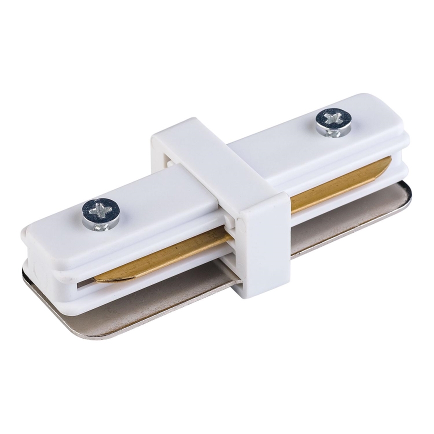 Tappo finale monofase per sistema a binari TRACER dritto bianco