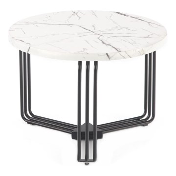 Tavolino ANTICA 41x55 cm nero/marmor decor