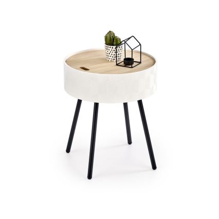 Tavolino AURA 45x38 cm bianco/nero/beige