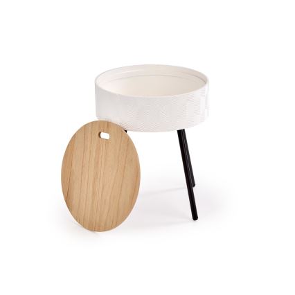 Tavolino AURA 45x38 cm bianco/nero/beige