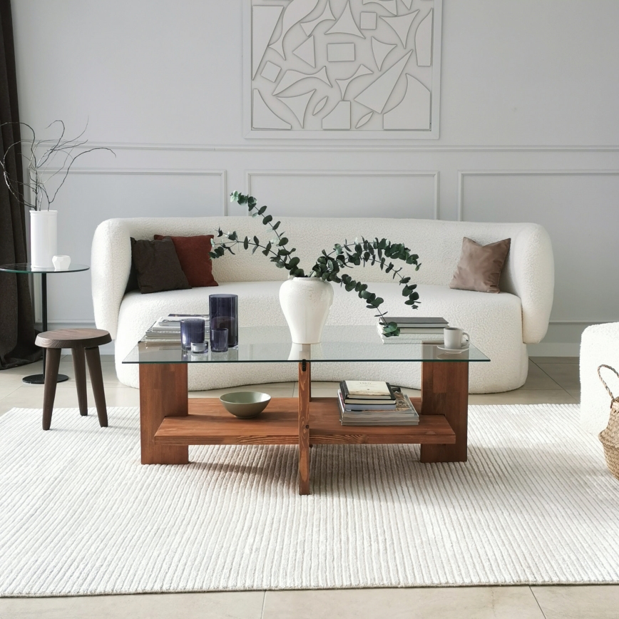 Tavolino BABYLON 40x105 cm marrone/limpido