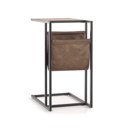 Tavolino COMPACT 65x47 cm nero/marrone