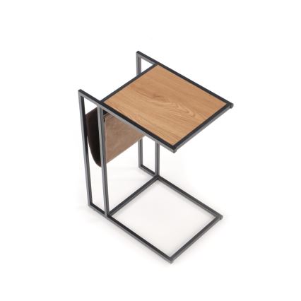 Tavolino COMPACT 65x47 cm nero/marrone
