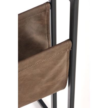 Tavolino COMPACT 65x47 cm nero/marrone