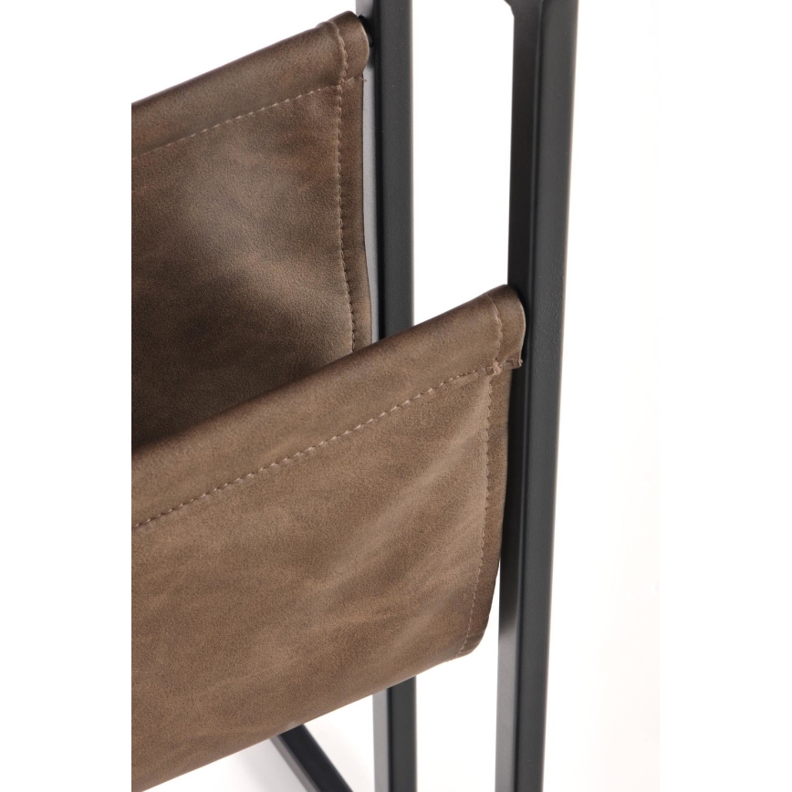 Tavolino COMPACT 65x47 cm nero/marrone