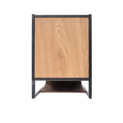 Tavolino COMPACT 65x47 cm nero/marrone