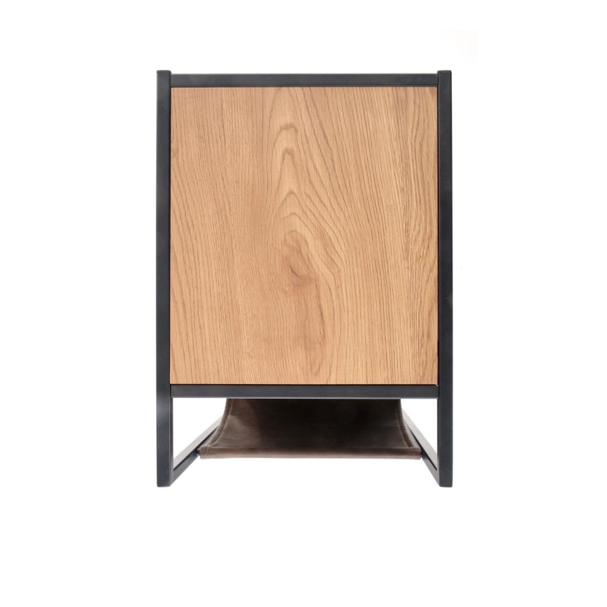 Tavolino COMPACT 65x47 cm nero/marrone