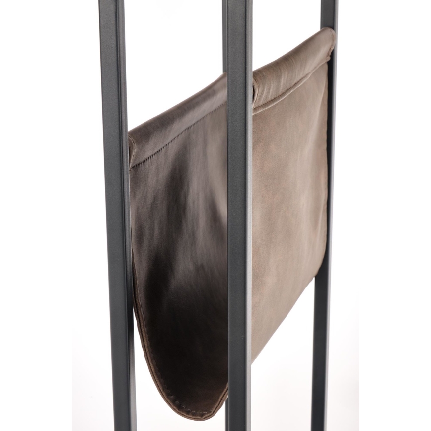 Tavolino COMPACT 65x47 cm nero/marrone
