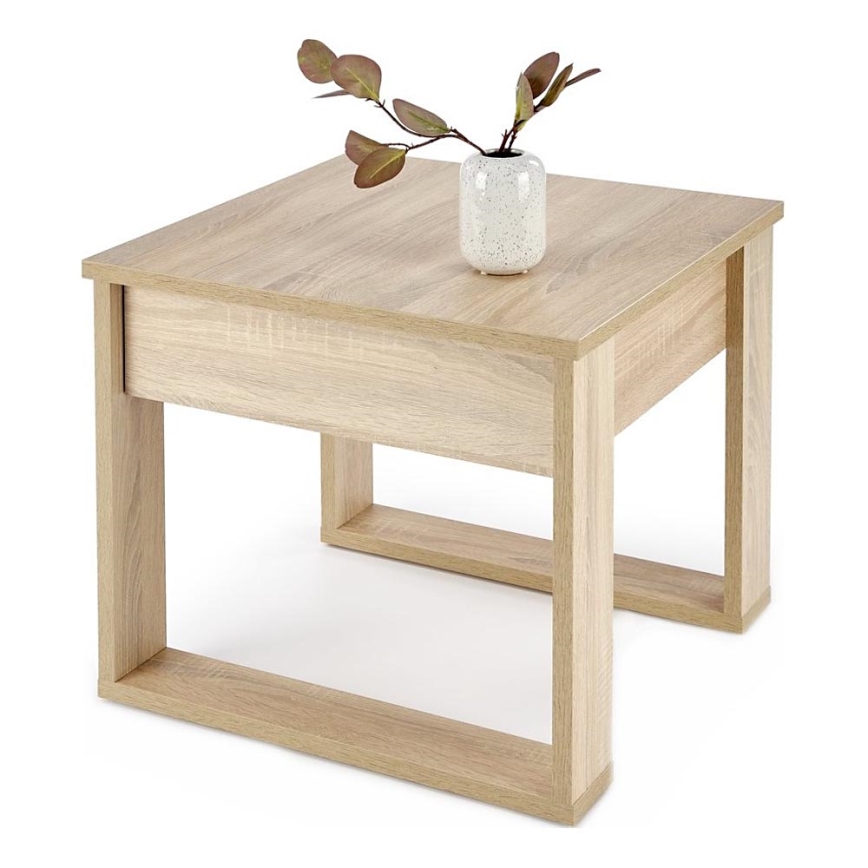 Tavolino con cassetto NEA 52x60 cm quercia sonoma