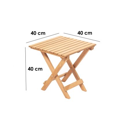 Tavolino da giardino 40x40 cm in faggio