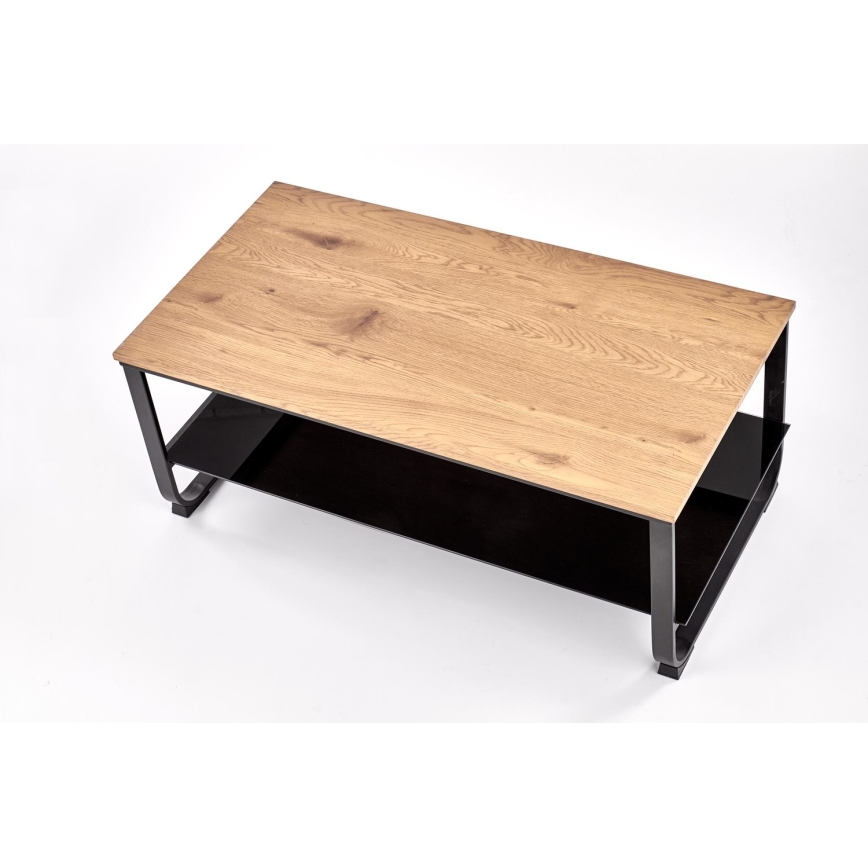 Tavolino da salotto ARTIGA 45x105 cm nero/beige