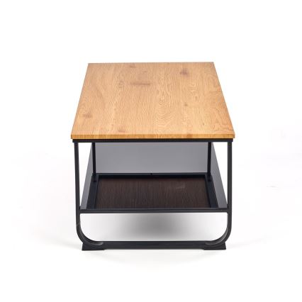 Tavolino da salotto ARTIGA 45x105 cm nero/beige