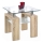 Tavolino da salotto DIANA 55x60 cm rovere sonoma/trasparente