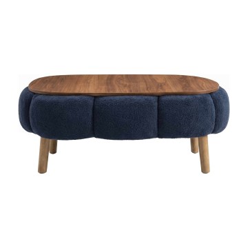 Tavolino da salotto FELPO 68x98 cm blu/noce