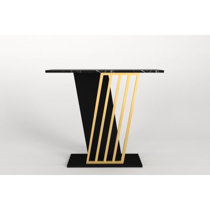Tavolino da salotto GRAVITY 76,8x90 cm nero/oro