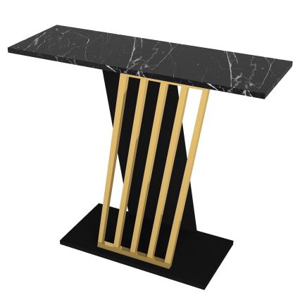 Tavolino da salotto GRAVITY 76,8x90 cm nero/oro