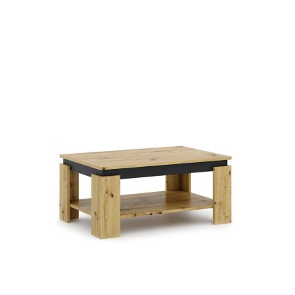 Tavolino da salotto LUNO rovere artisan/nero