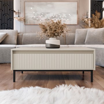 Tavolino da salotto OZMI 40x100 cm, colore cashmere