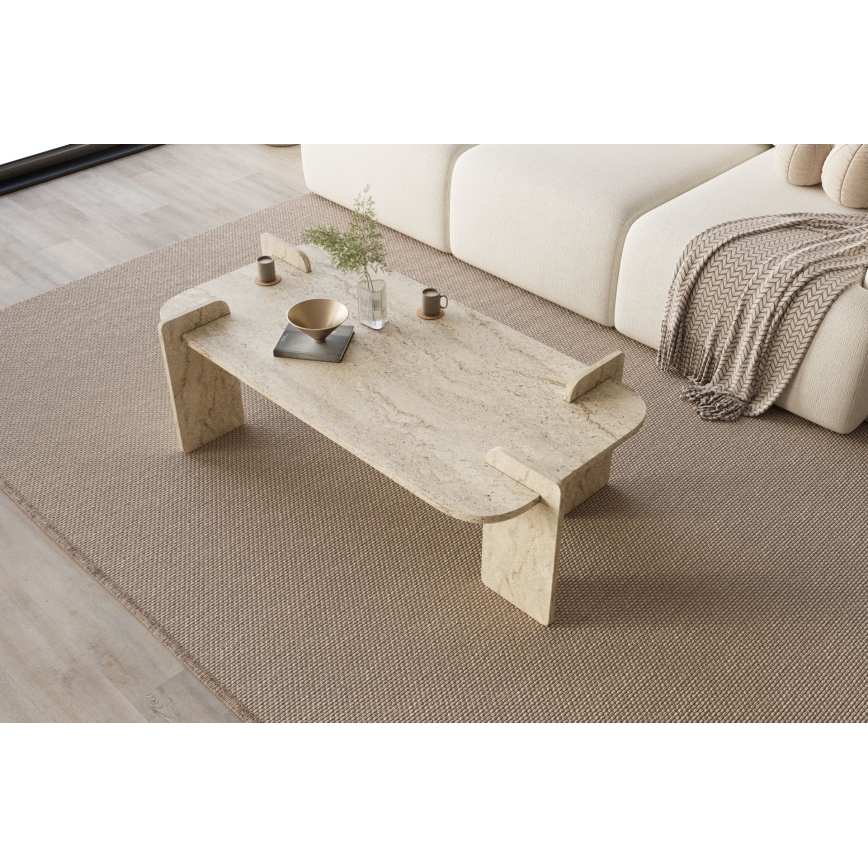 Tavolino da salotto PURO 120x60 cm in travertino
