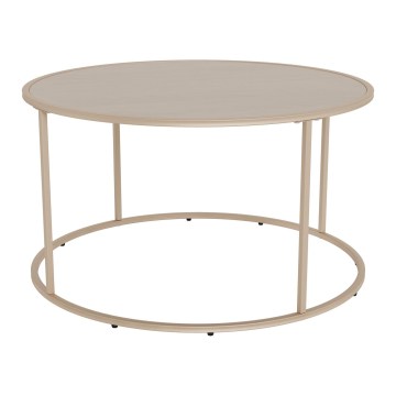 Tavolino da salotto SARON, diametro 80 cm, grigio