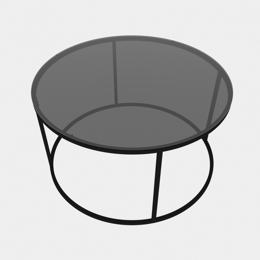 Tavolino da salotto STARTIS 60x43 cm nero