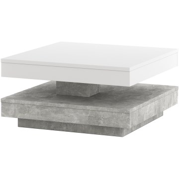 Tavolino da salotto TIMO bianco/grigio effetto cemento