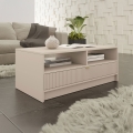 Tavolino da salotto TIRENO 40x100 cm beige