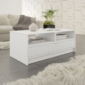 Tavolino da salotto TIRENO 40x100 cm bianco