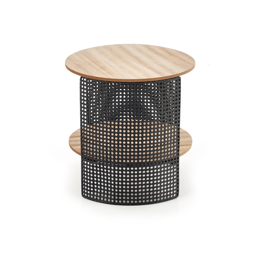 Tavolino da salotto TRAFICA 41x41 cm nero/beige