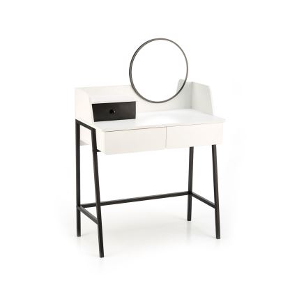 Tavolino da toilette AGNES 120x80 cm bianco/nero