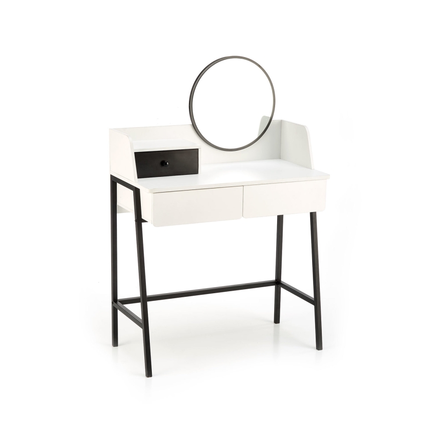 Tavolino da toilette AGNES 120x80 cm bianco/nero