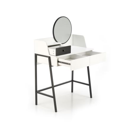 Tavolino da toilette AGNES 120x80 cm bianco/nero