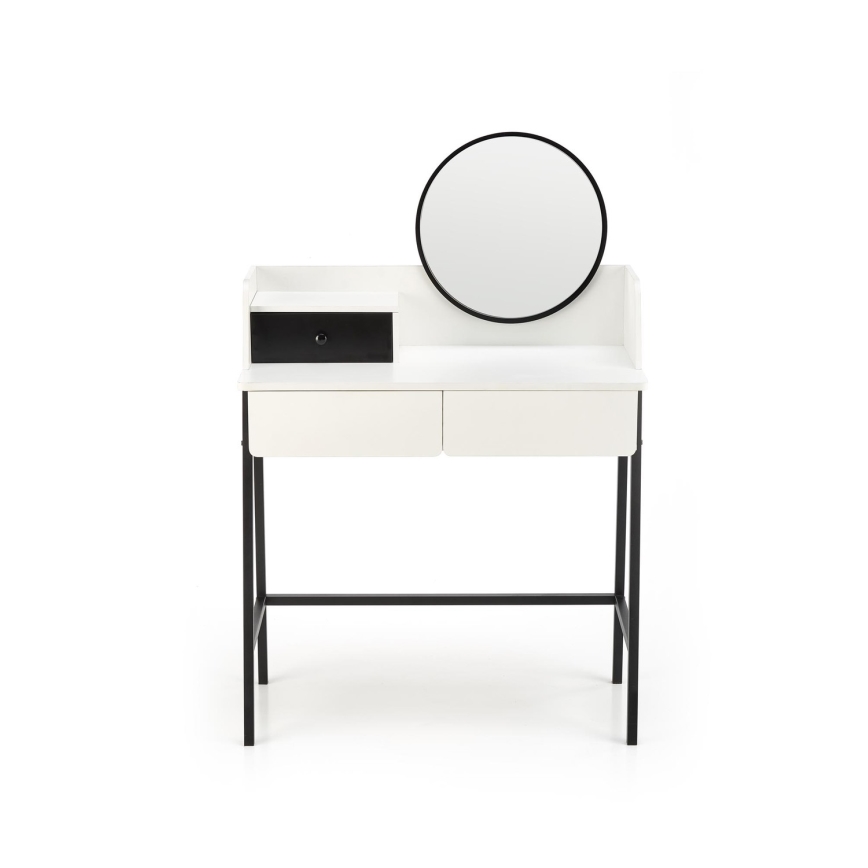 Tavolino da toilette AGNES 120x80 cm bianco/nero
