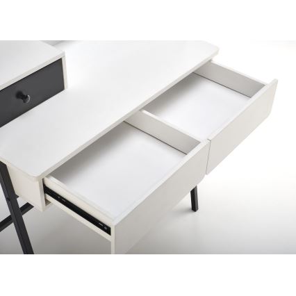 Tavolino da toilette AGNES 120x80 cm bianco/nero