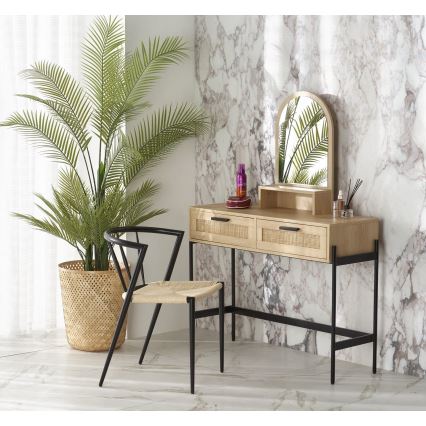 Tavolino da toilette CARMEN 136x104 cm beige/nero