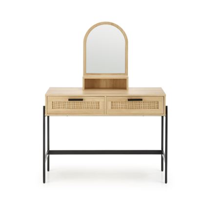 Tavolino da toilette CARMEN 136x104 cm beige/nero